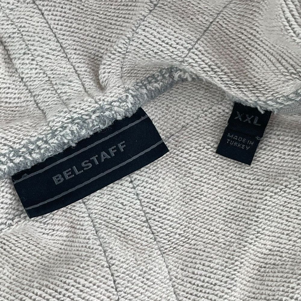 Belstaff England Biker Hoodie Men 2xl Grey French Terry Full Zip Pockets View 2